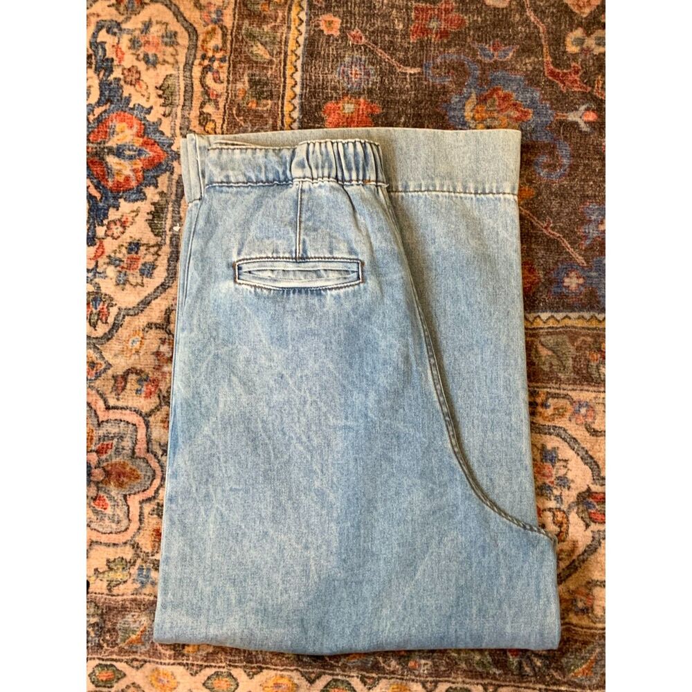 Miou Muse Light Wash High Rise Wide Leg Jeans Size Small